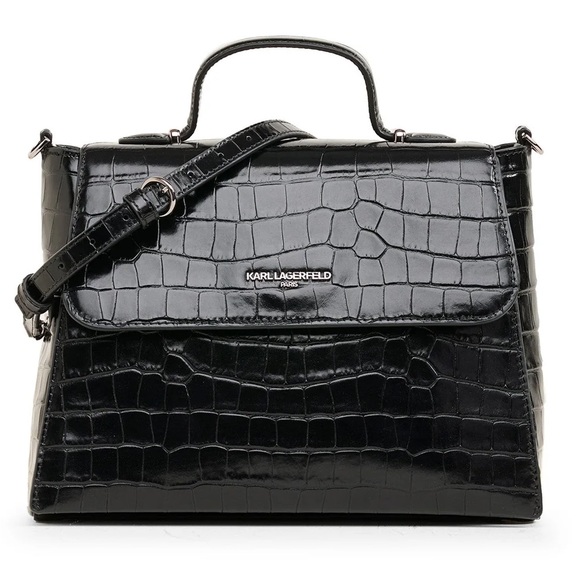 KARL LAGERFELD PARIS CHARLOTTE SATCHEL HANDBAG/CROSSBODY NWT $398 - Picture 8 of 13